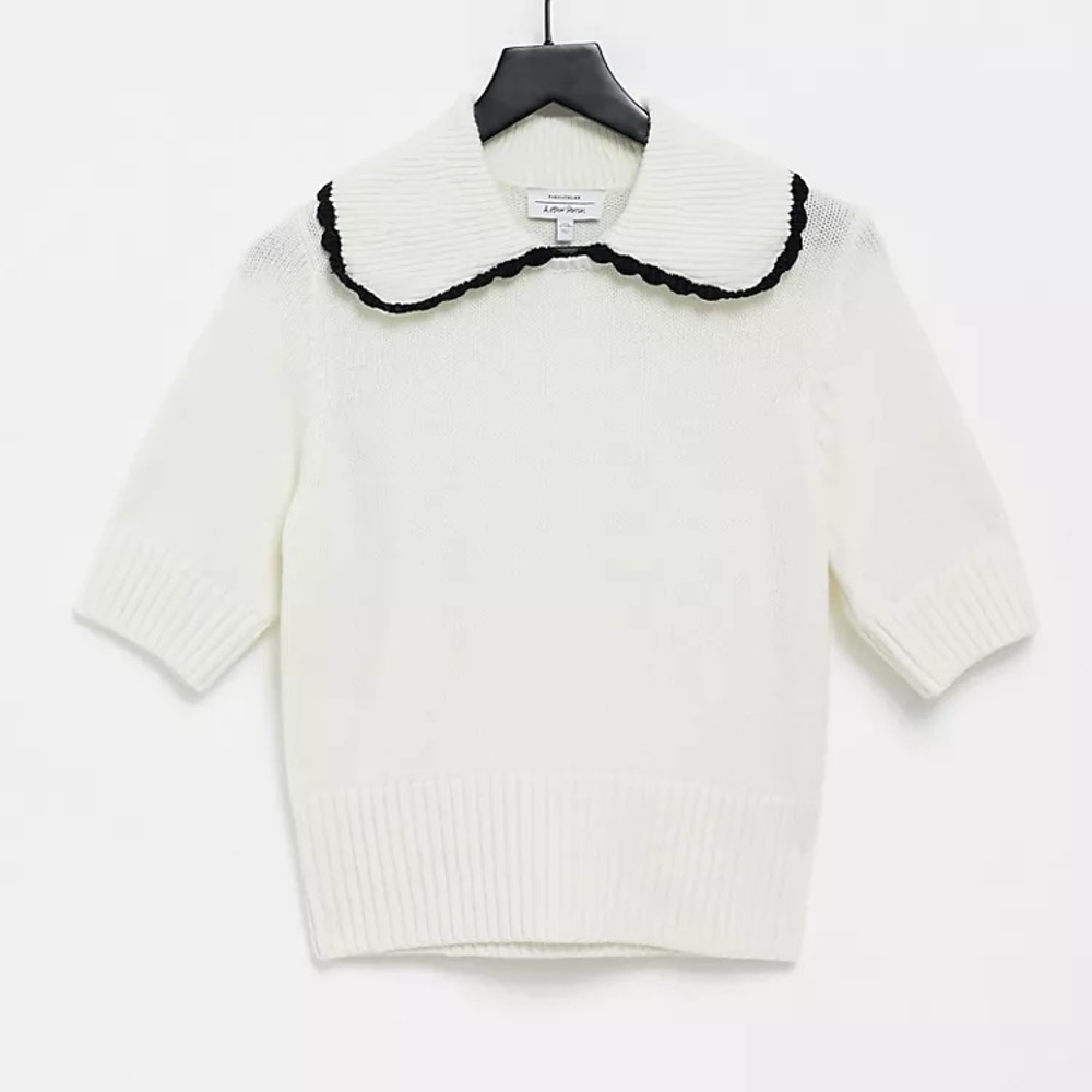 & Other Stories Oversized Collar Knitted Sweater Top